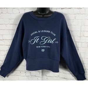 Grayson Threads It Girl Shirt‎ Med Social & Leisure Club New York City Crop Top